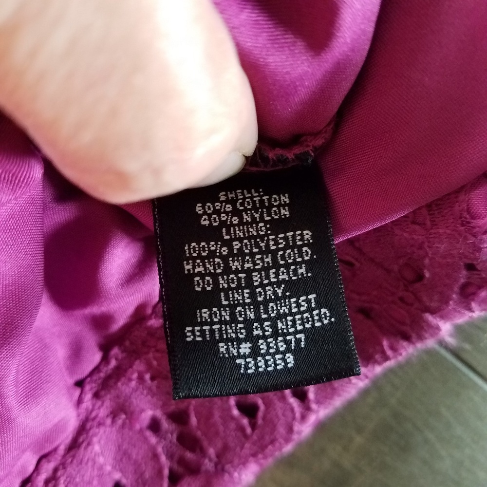 ☀️3/$25 Nicole Miller Purple Eyelet Lace Shorts E6 - Picture 5 of 8